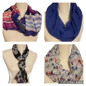 4 Scarf Bundle EUC
